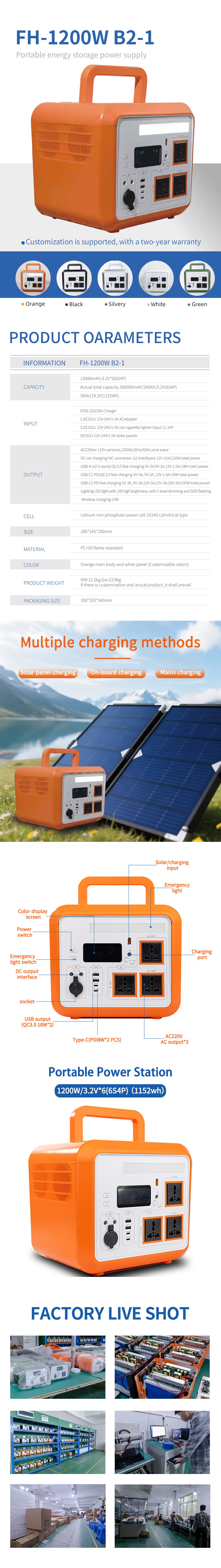 محطات طاقة محمولة 1200 واط